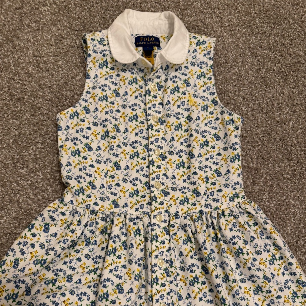 Polo Ralph Lauren Floral Kids Dress. Girl size 7
